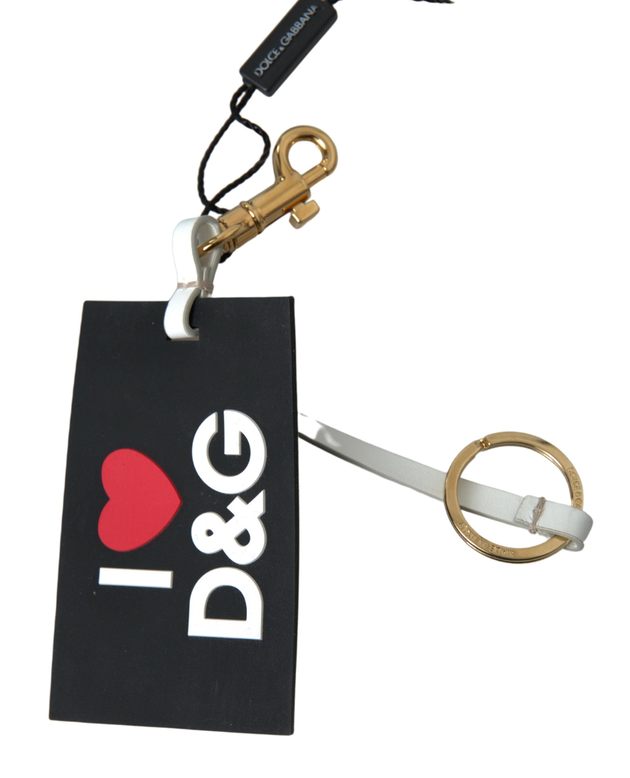 Dolce & Gabbana Chic Black and Gold Designer Women's Keychain