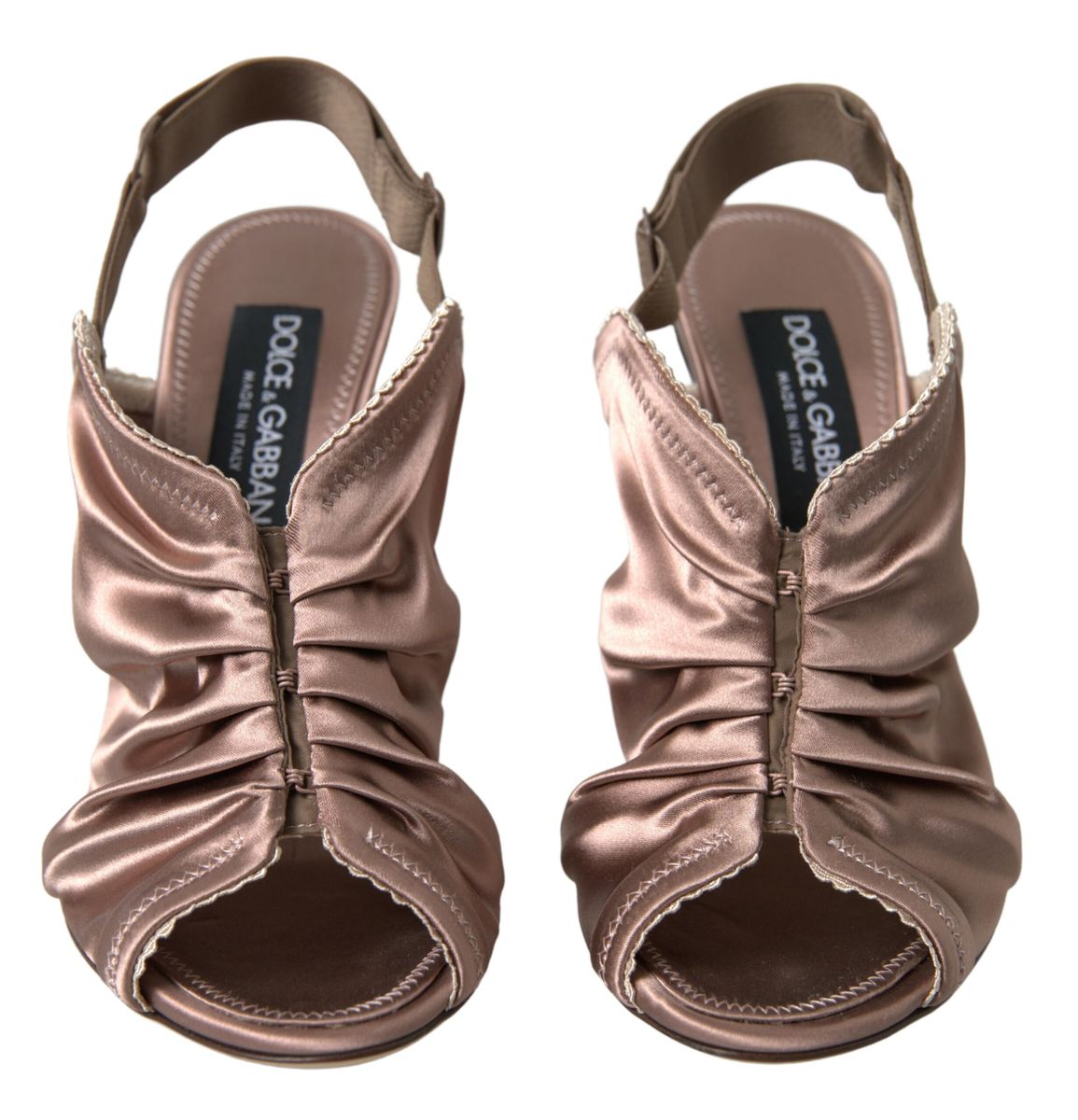 Dolce & Gabbana Elegant Slingback Stiletto Heels in Light Women's Brown