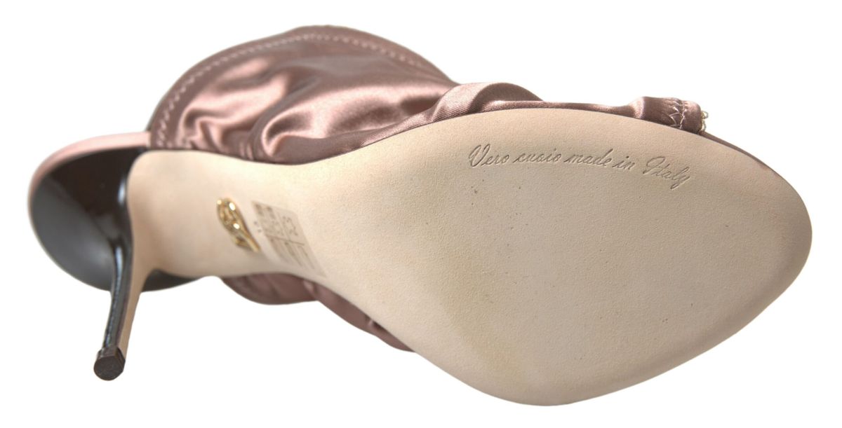 Dolce & Gabbana Elegant Slingback Stiletto Heels in Light Women's Brown