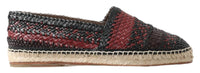 Dolce & Gabbana Elegant Woven Leather Men's Espadrilles Black