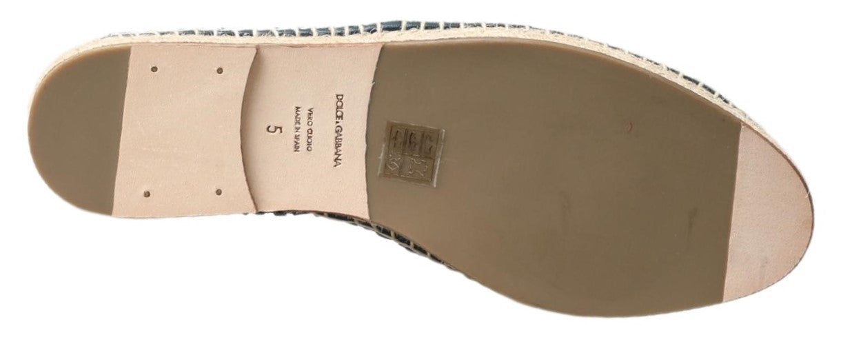 Dolce & Gabbana Sumptuous Woven Leather Men's Espadrilles