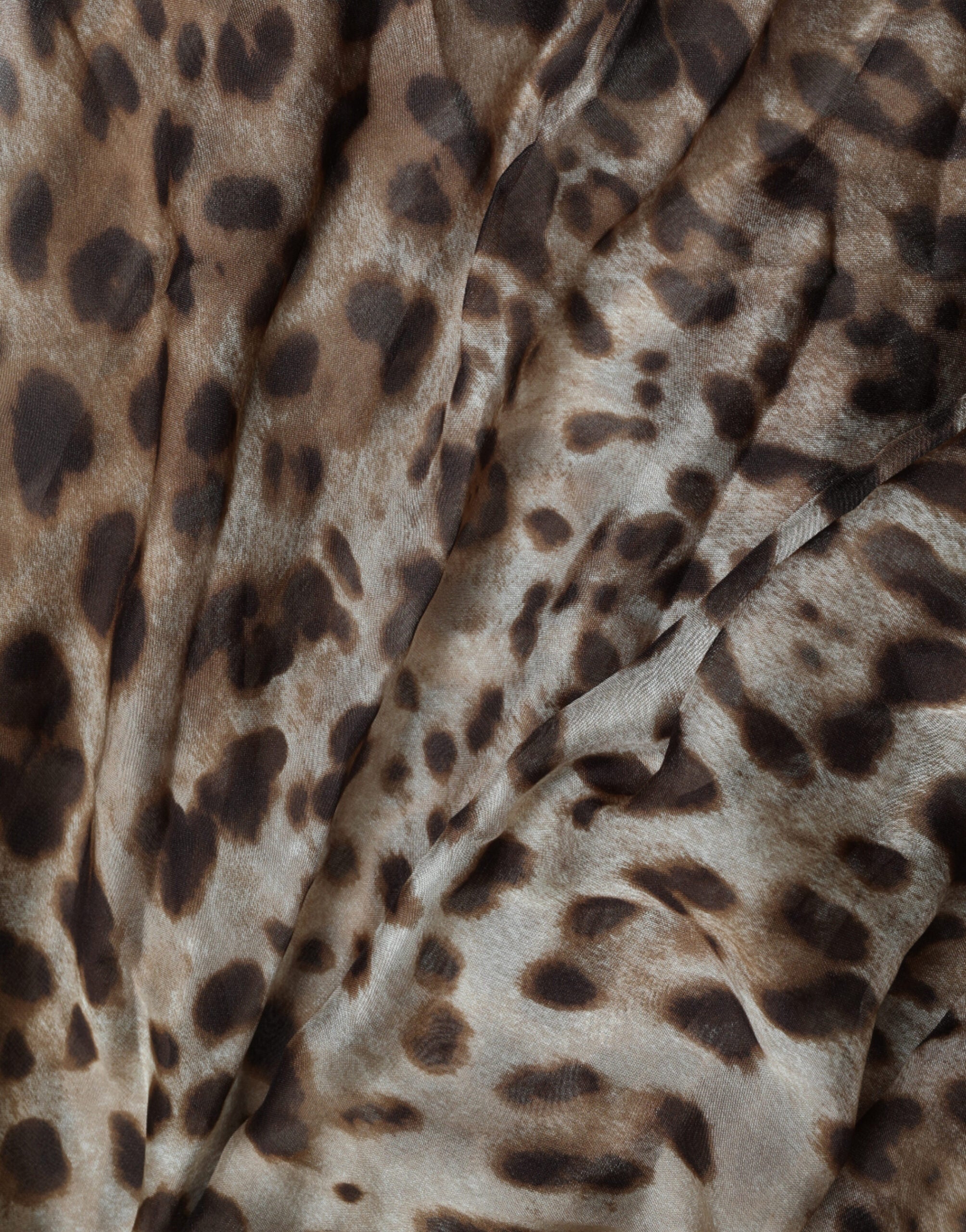 Dolce & Gabbana Elegant One-Shoulder Leopard Midi Women's Dress