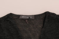 Ermanno Scervino Gray Wool Lace Top Long Sleeved Women's T-shirt