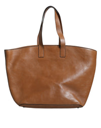 Brunello Cucinelli Brown Leather Logo Shoulder Strap Shopping Tote Women's Bag (Authentic Pre-Loved)