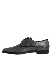 Dolce & Gabbana Dolce & Gabbana Silver Polyurethane Derby Formal Dress Men's Shoes