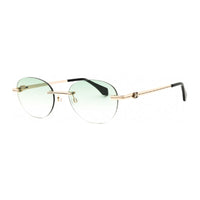 Palm Angels Sunglasses Oval Rimless, Gunmetal Frame and Blue Gradient Electric Lens PERI10HCRYSTAL1007