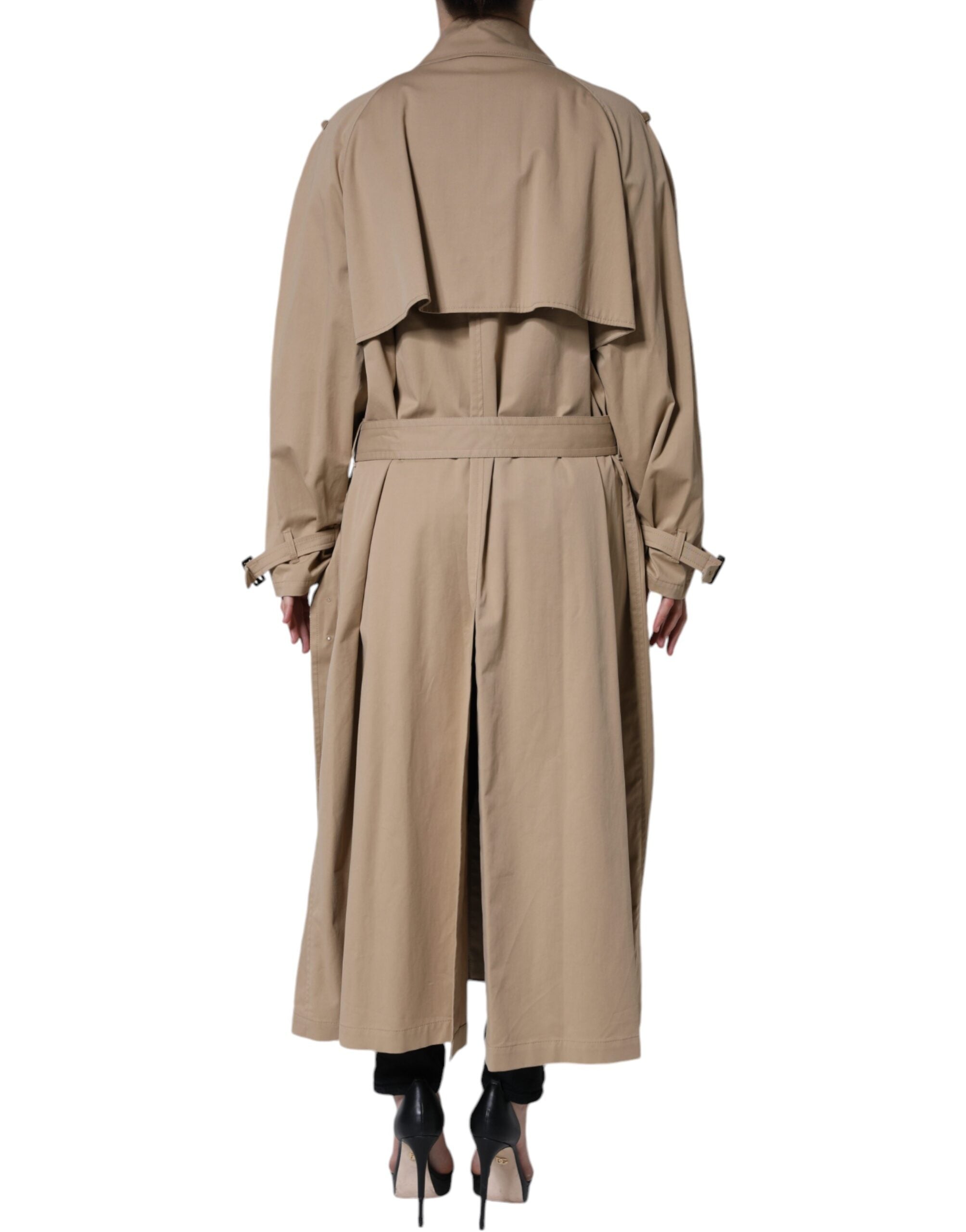 Dolce & Gabbana Dolce & Gabbana Khaki Double Breasted Trench Coat Women's Jacket