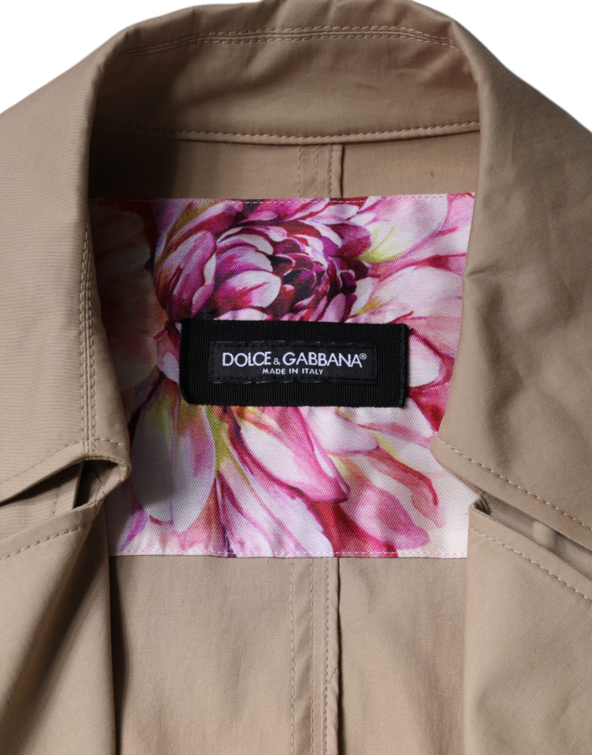 Dolce & Gabbana Dolce & Gabbana Khaki Double Breasted Trench Coat Women's Jacket