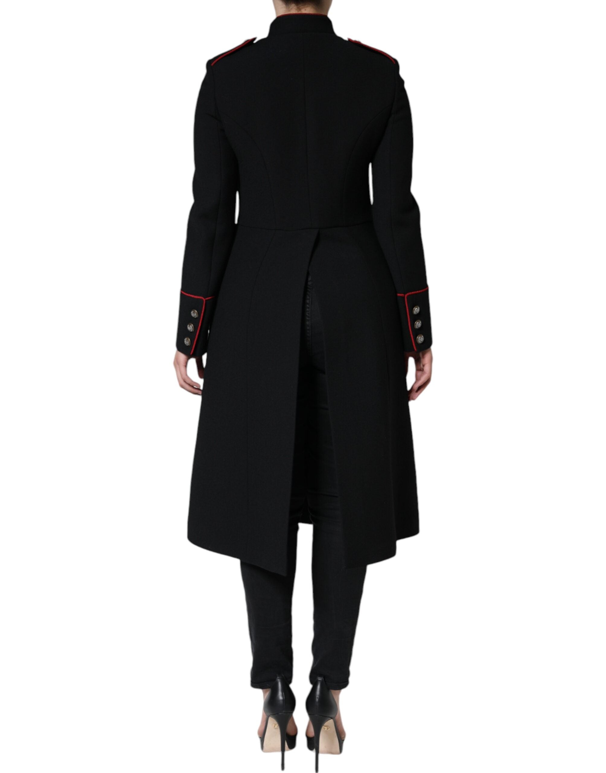 Dolce & Gabbana Dolce & Gabbana Black Single Breasted Trench Coat Women's Jacket