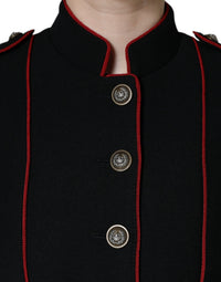 Dolce & Gabbana Dolce & Gabbana Black Single Breasted Trench Coat Women's Jacket