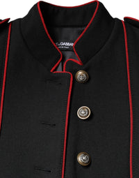 Dolce & Gabbana Dolce & Gabbana Black Single Breasted Trench Coat Women's Jacket