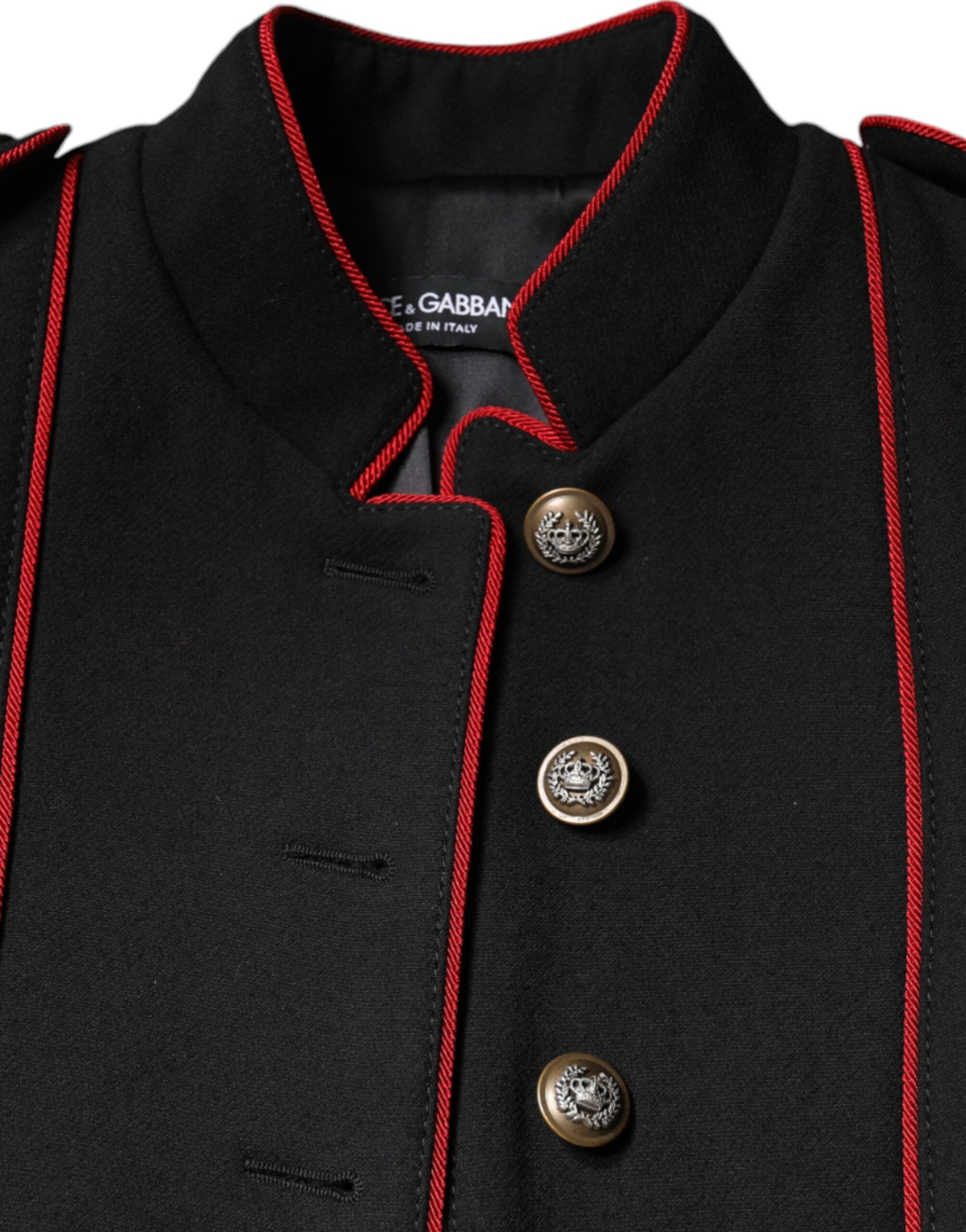 Dolce & Gabbana Dolce & Gabbana Black Single Breasted Trench Coat Women's Jacket