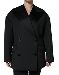 Dolce & Gabbana Dolce & Gabbana Black Polyester Double Breasted Coat Women's Jacket