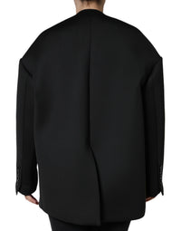 Dolce & Gabbana Dolce & Gabbana Black Polyester Double Breasted Coat Women's Jacket