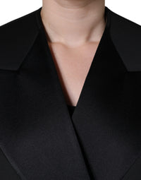 Dolce & Gabbana Dolce & Gabbana Black Polyester Double Breasted Coat Women's Jacket