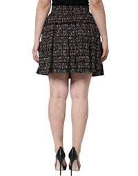 Dolce & Gabbana Multicolor High Waist Tartan Tweed A-line Mini Women's Skirt