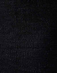 Dolce & Gabbana Black Virgin Wool Pencil Cut Midi Women's Skirt