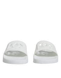 Dolce & Gabbana Dolce & Gabbana White Rubber Slides Sandals Beachwear Women's Shoes (Pre-Loved)