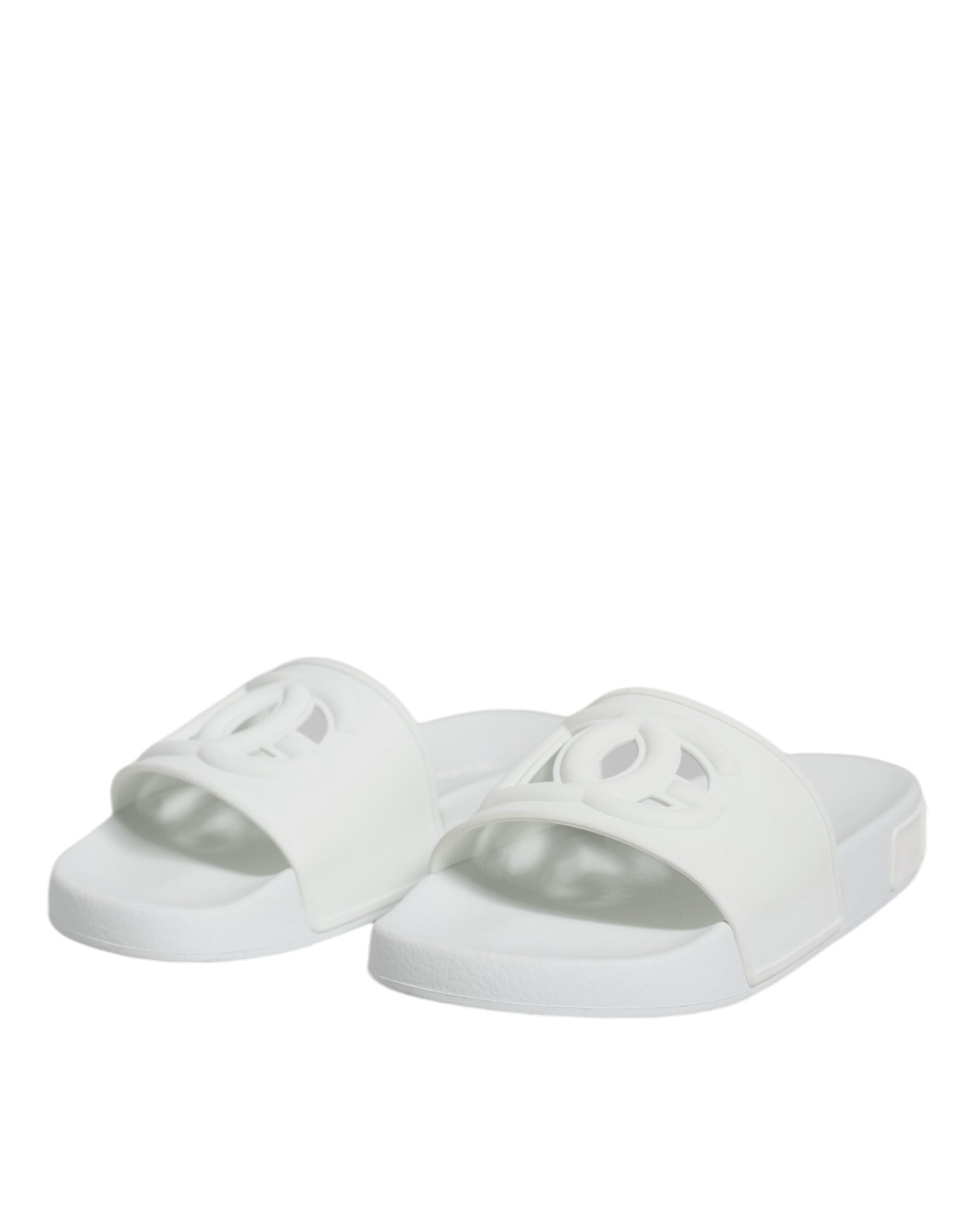 Dolce & Gabbana Dolce & Gabbana White Rubber Slides Sandals Beachwear Women's Shoes (Pre-Loved)