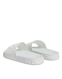 Dolce & Gabbana Dolce & Gabbana White Rubber Slides Sandals Beachwear Women's Shoes (Pre-Loved)