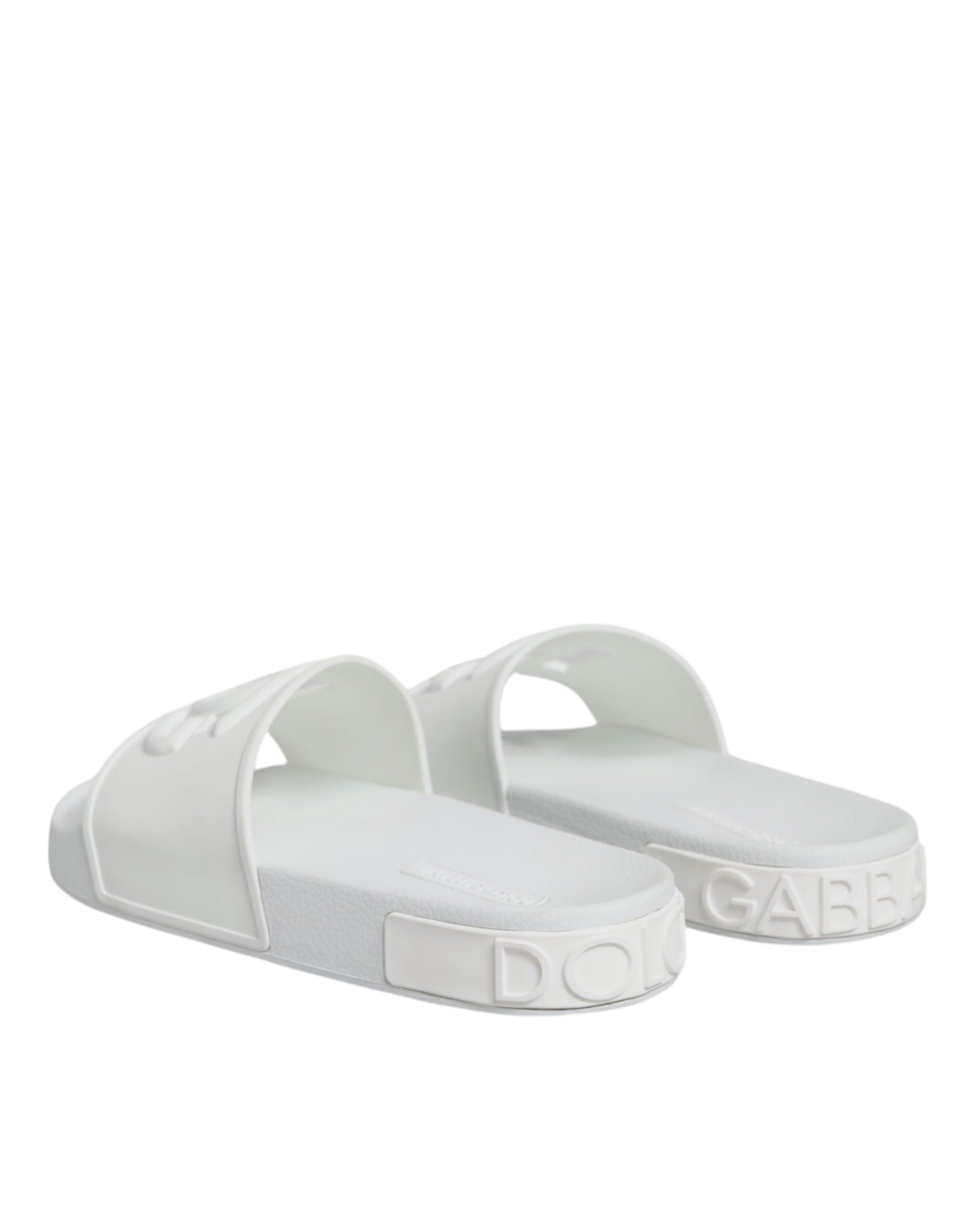 Dolce & Gabbana Dolce & Gabbana White Rubber Slides Sandals Beachwear Women's Shoes (Pre-Loved)