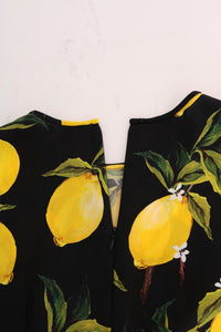Dolce & Gabbana Multicolor Lemon Silk Stretch Women's T-Shirt