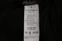 Dolce & Gabbana Black Silver Fox Fur Women's Scarf
