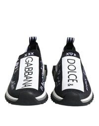 Dolce & Gabbana Black White Sorrento Low Top Sneakers Women's Shoes