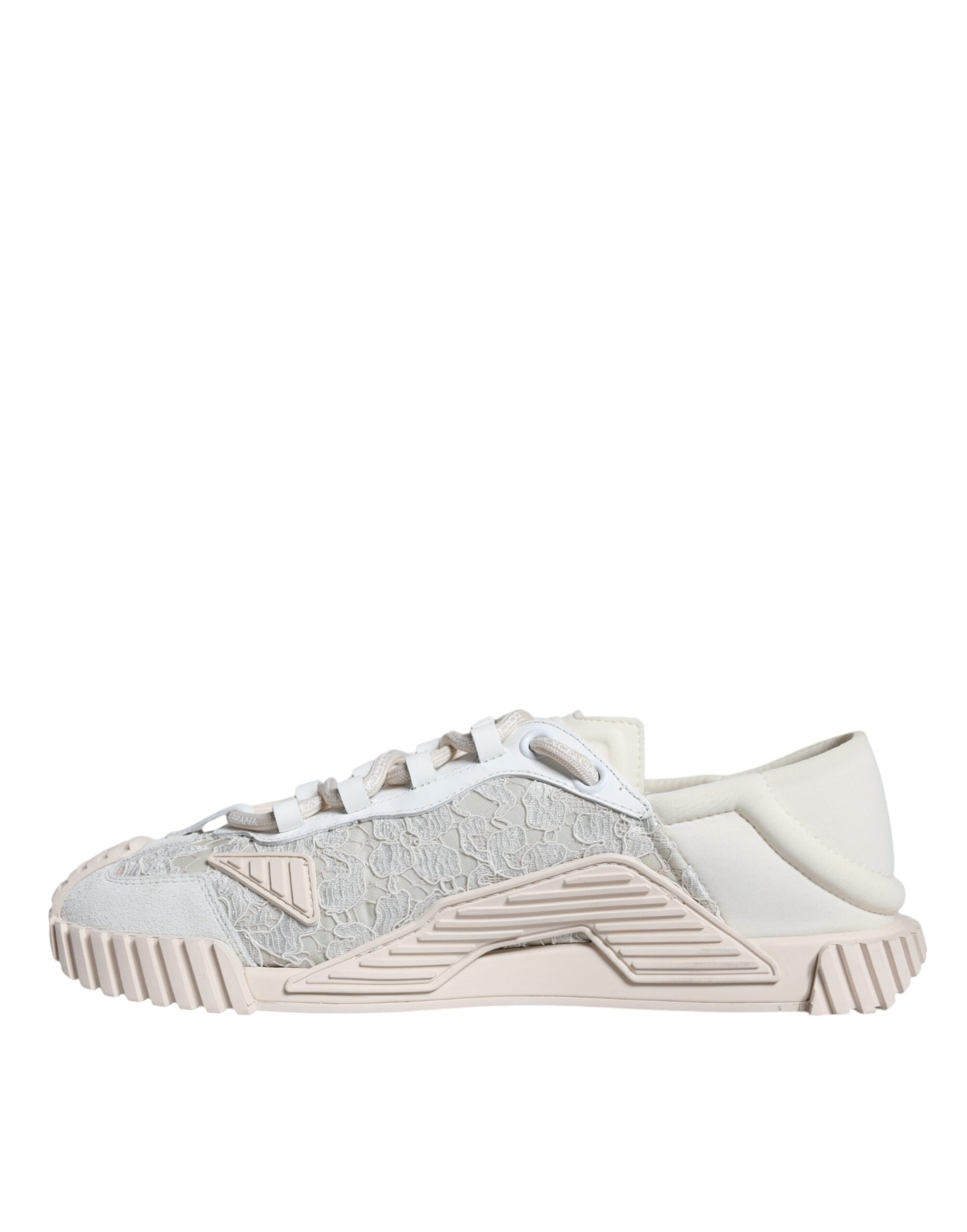 Dolce & Gabbana White Lace NS1 Low Top Sneaker Sports Women's Shoes (Pre-Owned)