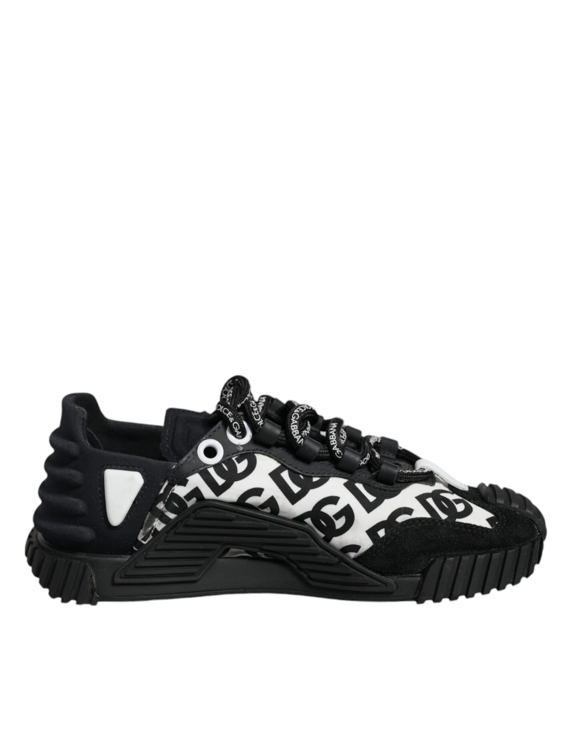 Dolce & Gabbana Black Logo Lace Up Low Top NS1 Sneakers Women's Shoes (Pre-Owned)