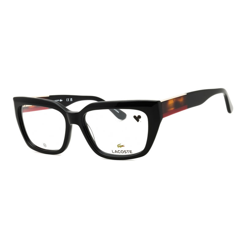 Lacoste Eyeglasses Rectangle Full Rim, Black Frame and Clear Demo Lenses Lens L2934001