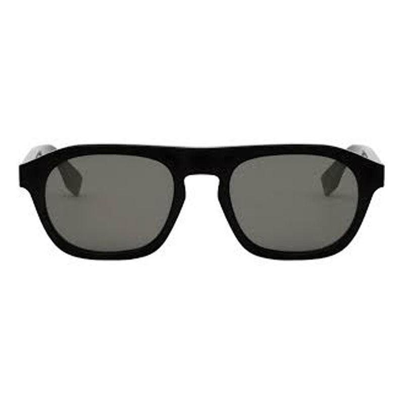 Fendi Fendi Sunglasses Square Full Rim, Shiny Black Frame and Grey Lens FE40143I01A