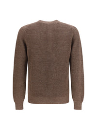 Brunello Cucinelli Men Cotton And Linen Henley Sweater