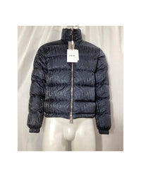 Dior Oblique Puffer Jacket Men Black Bomber Jackets