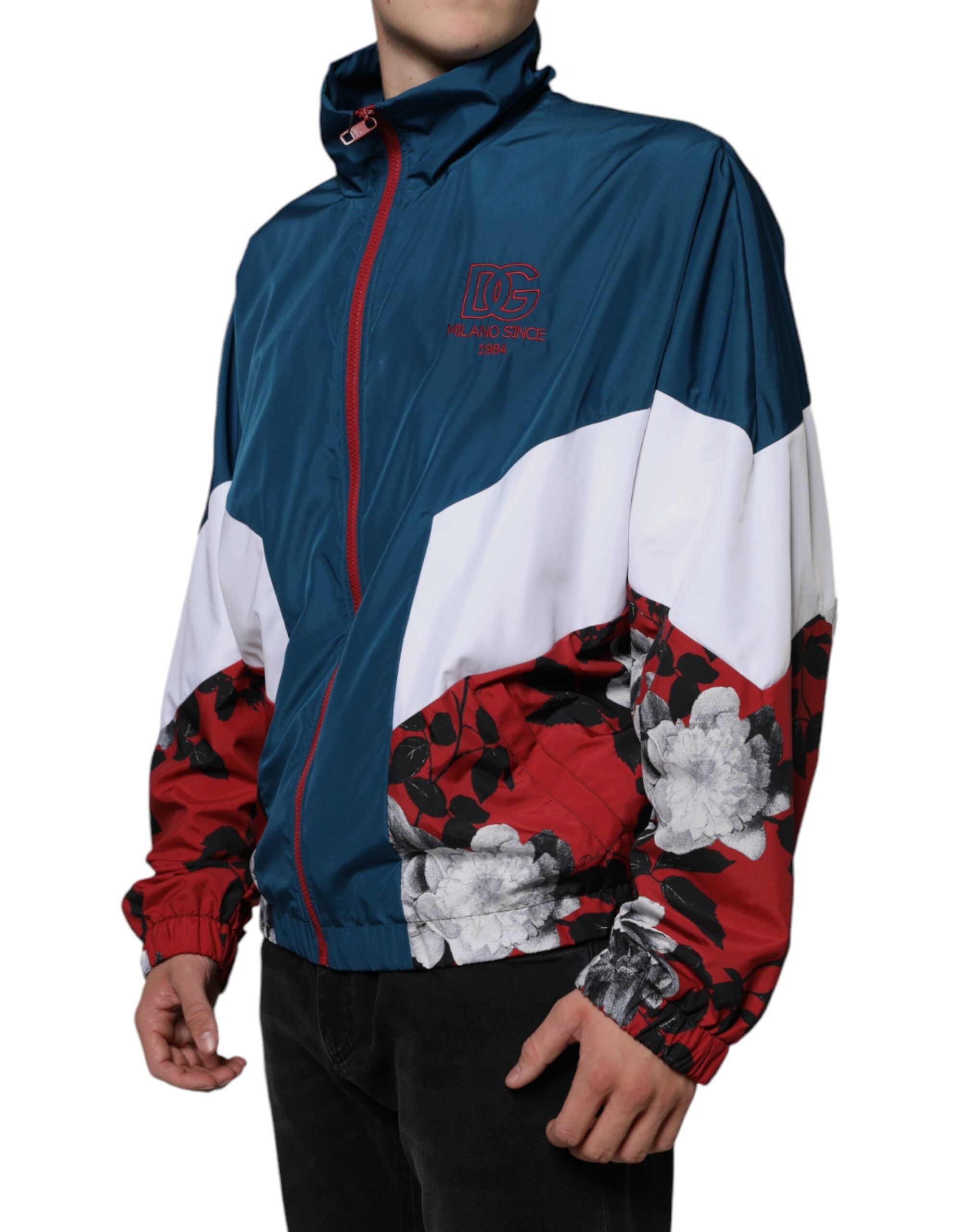 Dolce & Gabbana Multicolor Polyester Full Zip Men's Jacket