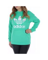 Adidas Womens Essentials 3Stripes Hoodie Green 12 Green