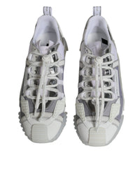 Dolce & Gabbana White Silver Low Top NS1 Sneakers Men's Shoes