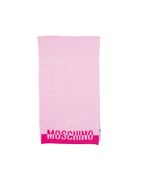 Moschino Logo Knitted Scarf Pink Pink