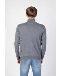 U.s. Polo Assn. US Polo Assn Mens Full Zip Knit Sweater Heather Grey