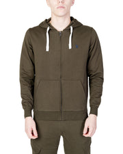 U.s. Polo Assn. Hooded Zip-Up Sweatshirt with Front Pockets