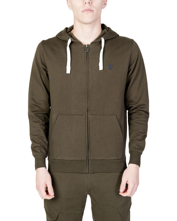 U.s. Polo Assn. Hooded Zip-Up Sweatshirt with Front Pockets