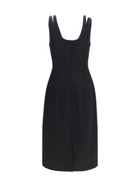 Versace Women Midi Grain De Poudre Wool Dress