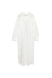 Valentino Garavani Valentino Women's White Embroidered Cotton Midi Dress Bianco 2B3Va2U07Sv_0Bo