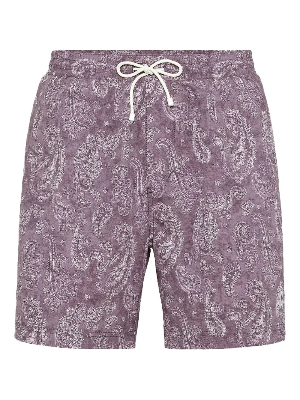 Brunello Cucinelli Washed Paisley Print Drawstring Swim Shorts