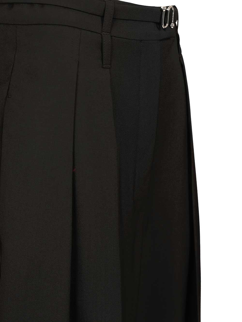 Sportmax Women Wide-Leg Trousers In Stretch Wool