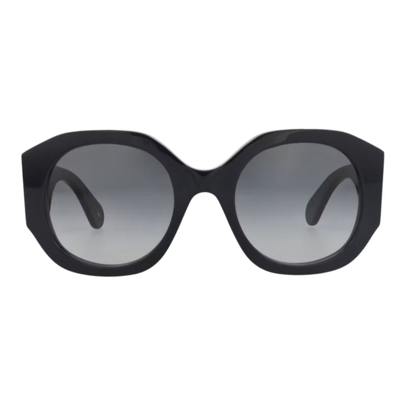 Chloe Sunglasses Square Full Rim, Blue Frame and Grey Gradient Lens CH0234S008