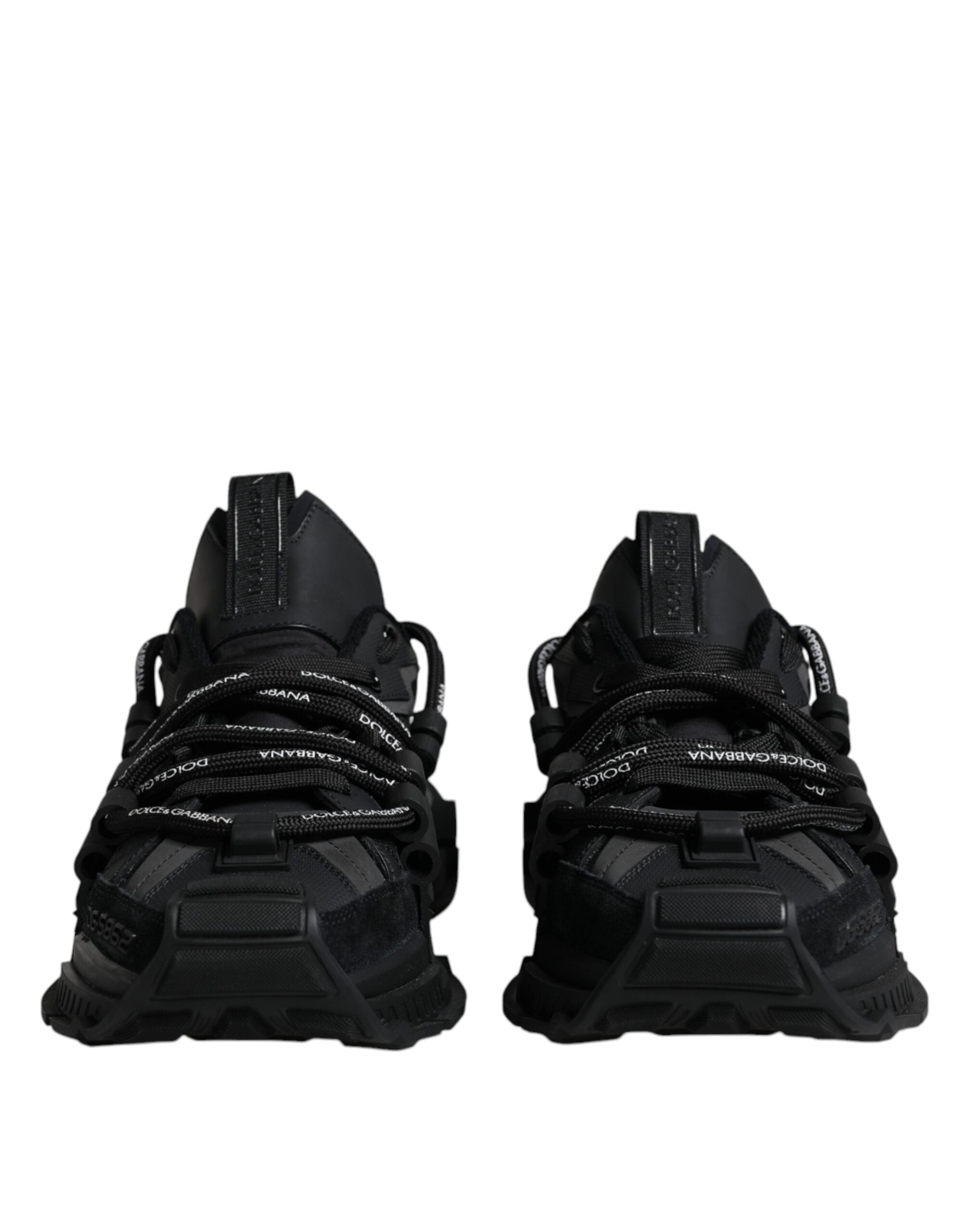 Dolce & Gabbana Black Low Top Space Lace Up Sneakers Men's Shoes (Pre-Owned)