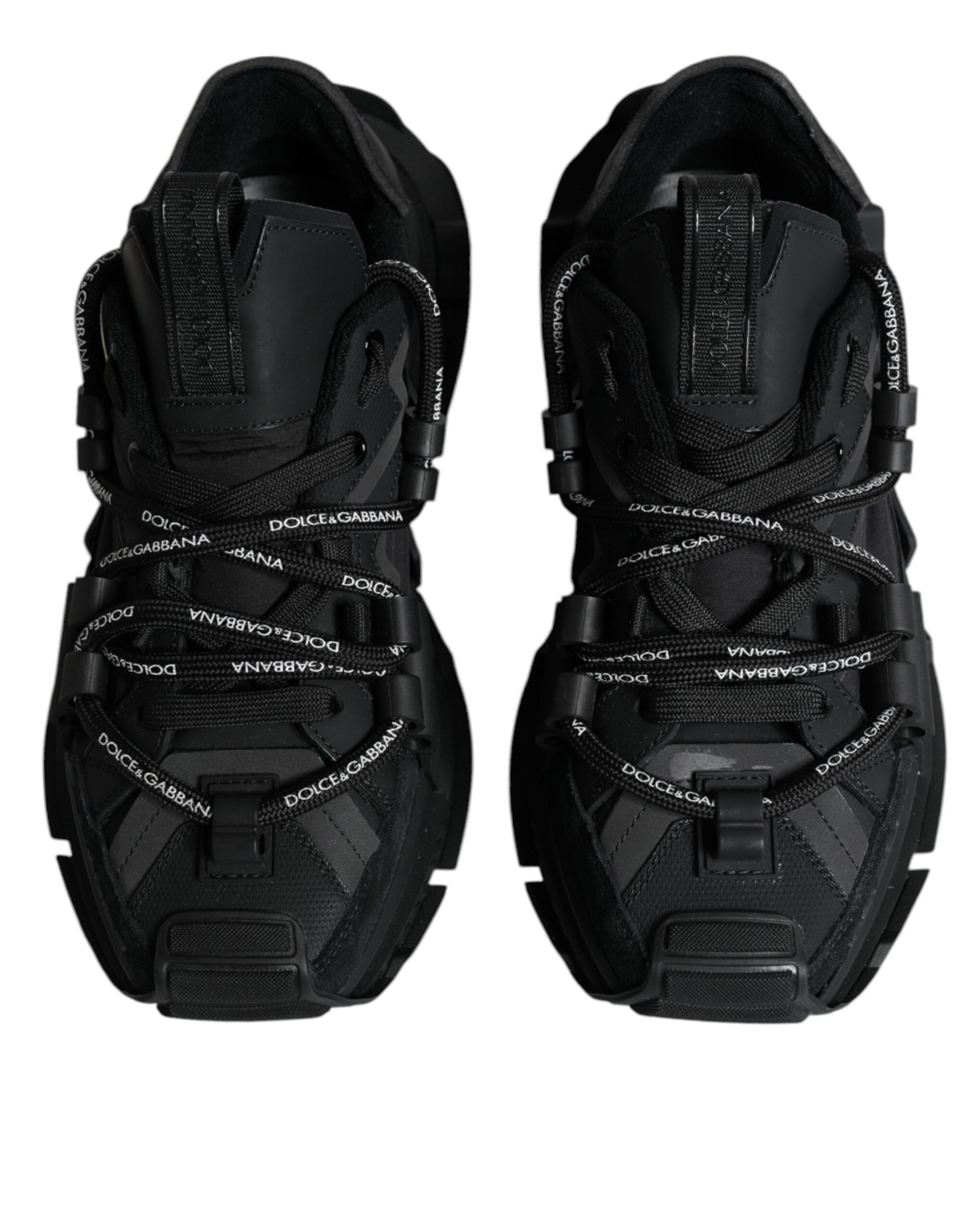 Dolce & Gabbana Black Low Top Space Lace Up Sneakers Men's Shoes (Pre-Owned)