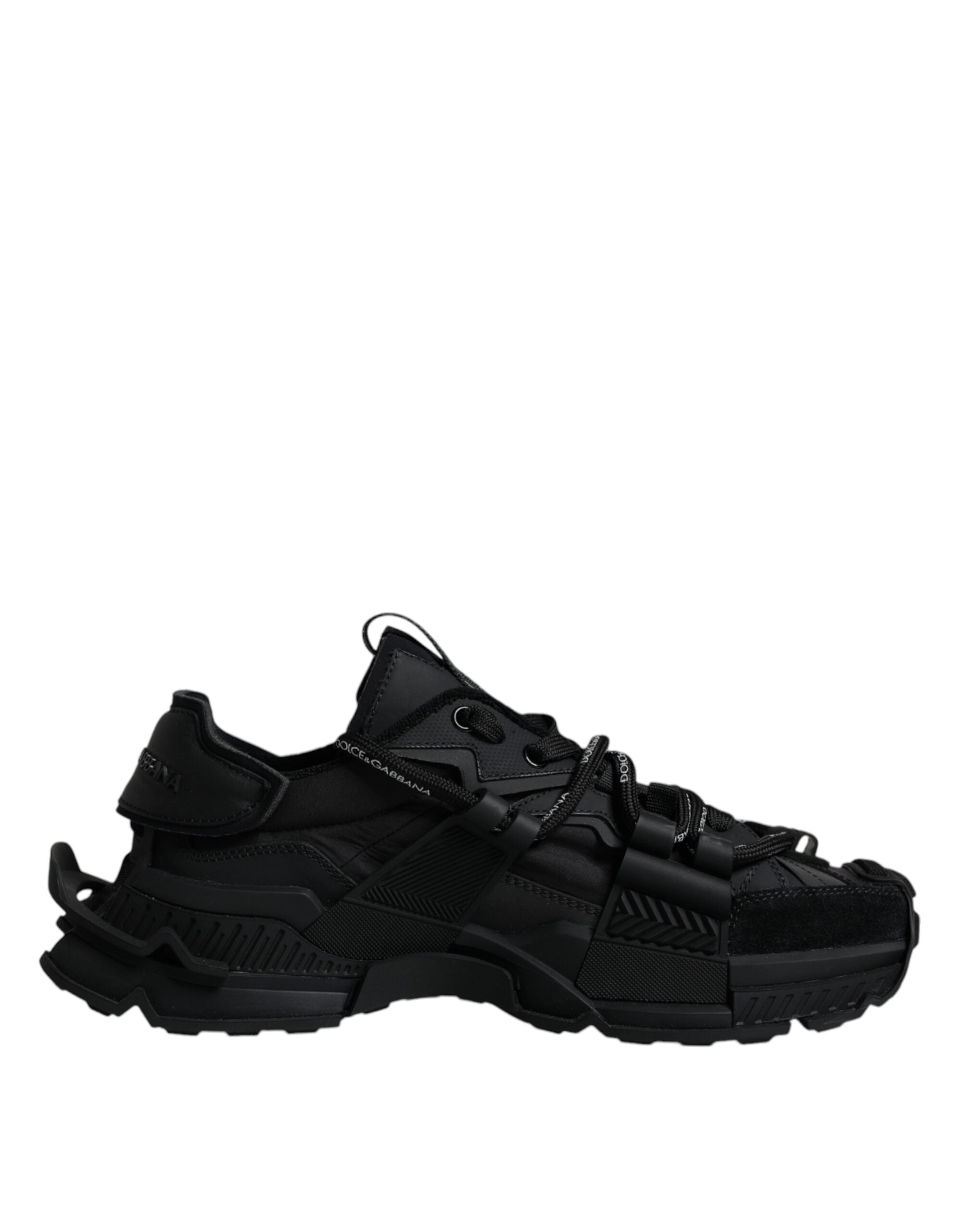 Dolce & Gabbana Black Low Top Space Lace Up Sneakers Men's Shoes (Pre-Owned)