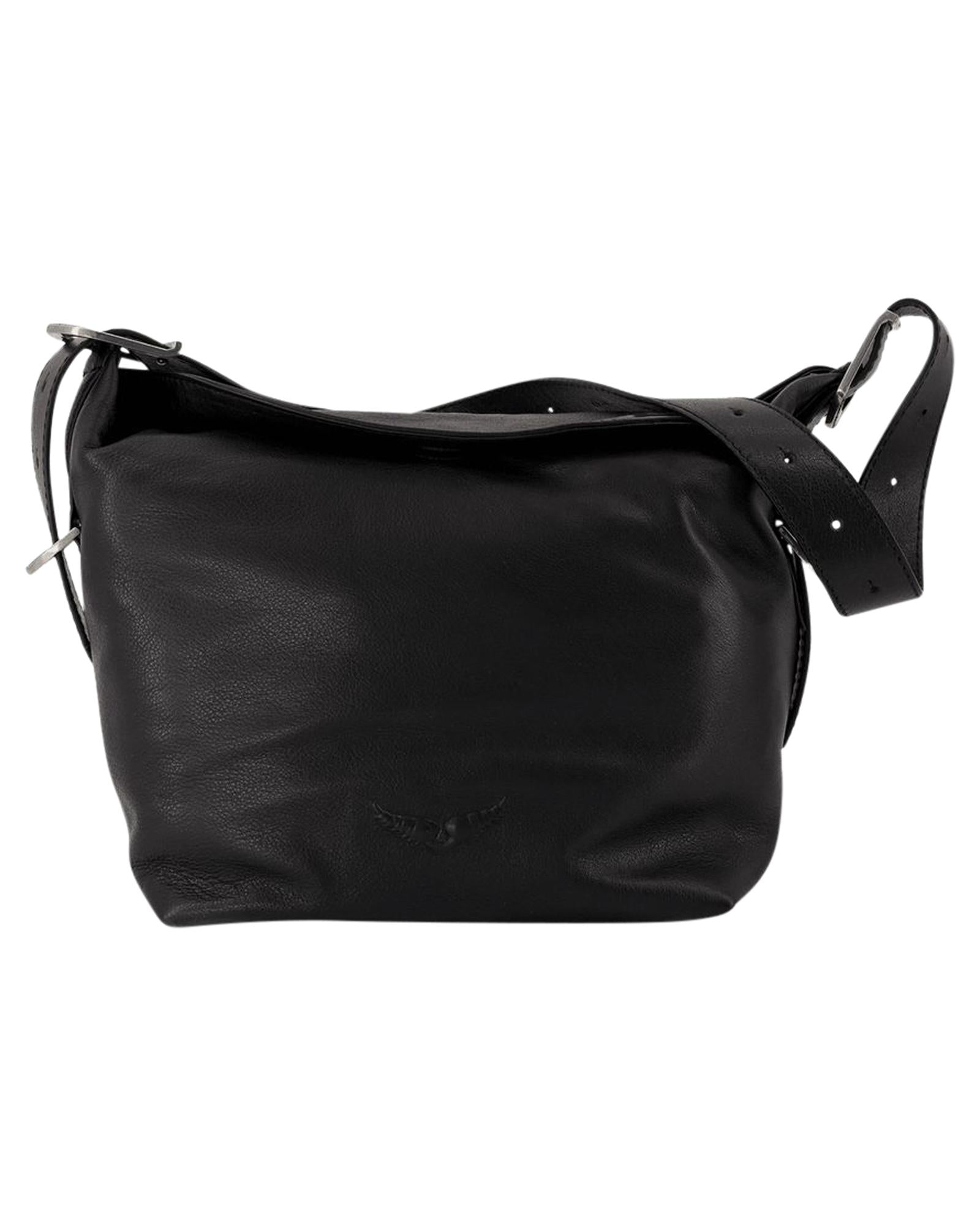 Zadig Voltaire Leather Messenger Bag Women Black | Black Crossbody Bags